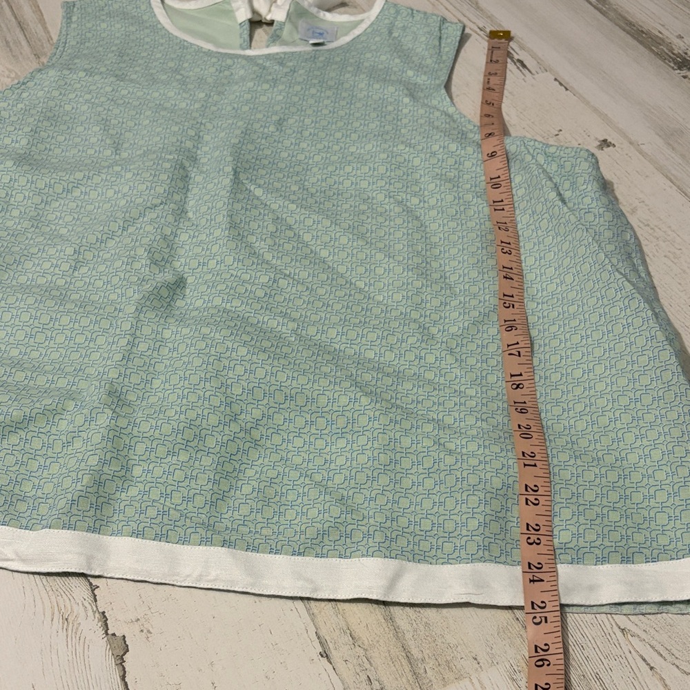 Sewing Down South X Crown & Ivy Mint Green Sleeveless Blouse linen blend xxl - Picture 10 of 10